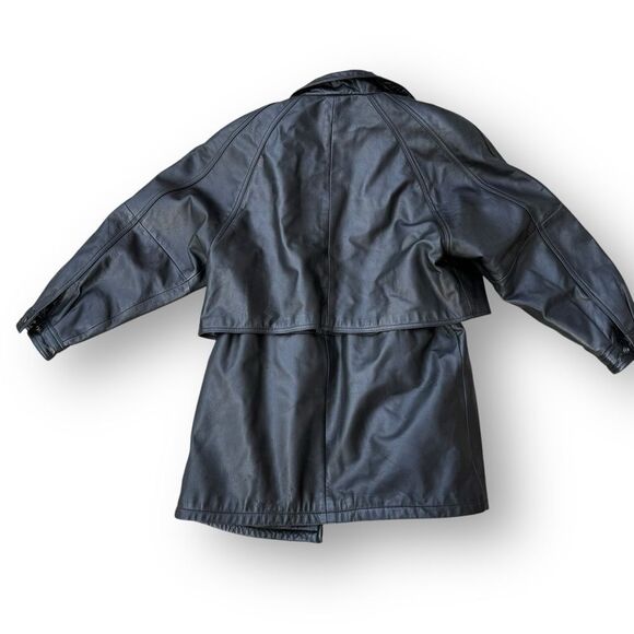 Vintage Jacqueline Ferrar Black Leather Moto Jacket Men’s Medium Genuine Leather - Picture 2 of 10